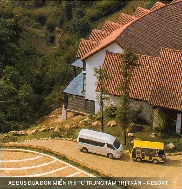 xe dua don cua Sapa Jade Hill Resort